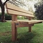 Image result for Wooden Park Bench Front View