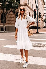 Image result for Midi Dress Casual with Sneakers