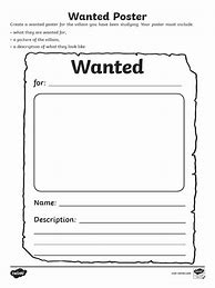 Image result for Wanted Poster Example KS2