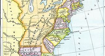 Image result for Map of 13 Colonies 1776