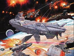 Image result for Retro Space Battle Art