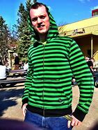 Image result for Grey and White Striped Zipper Front Hoodie