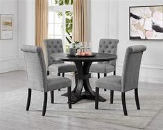 Image result for Large Round Dining Table and Chairs