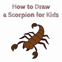 Image result for Simple Scorpion Drawing