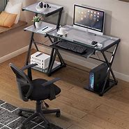 Image result for Computer Desk with Glass Top