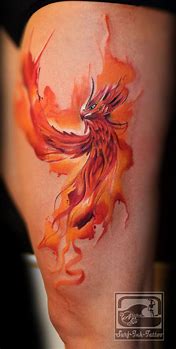 Image result for Flaming Phoenix Tattoo