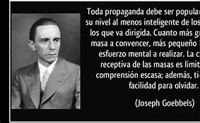 Image result for Joseph Goebbels Frases