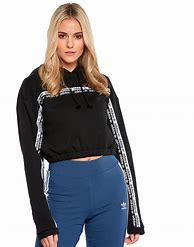 Image result for Black Adidas Hoodie Cropped