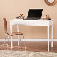 Image result for White Writing Desk with 2 Drawers