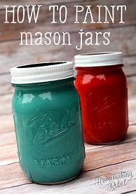 Image result for How to Paint a Mason Jar