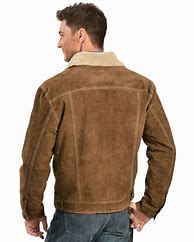 Image result for Brown Leather Jacket Sherpa