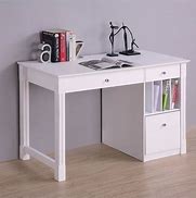 Image result for White and Wood Modern Desk