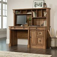 Image result for Small Oak Computer Desk with Hutch