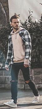 Image result for Flannel Over Hoodie Style
