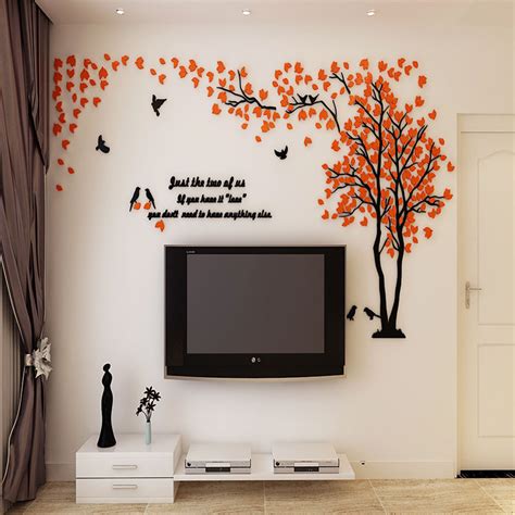 Large 3D Couple Tree Wall Murals for Living Room Bedroom Sofa Backdrop  