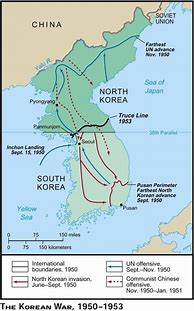 Image result for Map of Korean War