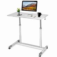 Image result for Adjustable Height Mobile Desk