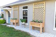 Image result for Privacy Trellis with Planter Garden