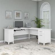 Image result for White L shaped Computer Desk