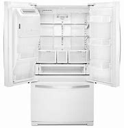 Image result for White French Door Refrigerator Bottom Freezer