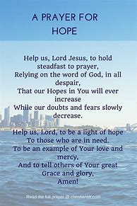 Image result for Prayer of Hope and Faith