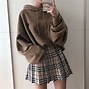 Image result for Cropped Hoodie with Skirt Outfit
