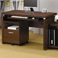 Image result for Computers in Glass Wood Desk