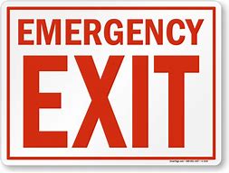 Image result for Emergency Fire Exit Signs