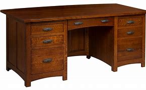 Image result for Large Wooden Desk with Drawers