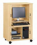 Image result for Desk Cabinet for Desktop Computer