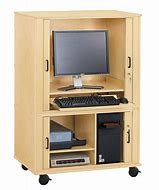 Image result for Computer Desk Cabinet