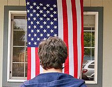 Image result for Hanging American Flag
