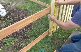 Image result for DIY Wood Picket Fence