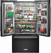 Image result for KitchenAid French Door Refrigerator Stainless Black