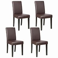 Image result for Wood and Leather Dining Chairs with Arms