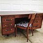Image result for Mid Century Modern L-shaped Desk with Hutch