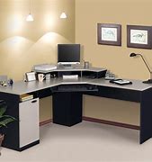 Image result for Modern L-shaped Computer Desk with Drawers