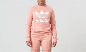Image result for Adidas Trefoil Crewneck Sweatshirt Pink