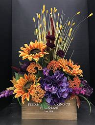 Image result for Fall Flower Arrangement with Purple Flowers