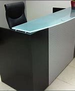 Image result for Black Reception Desk