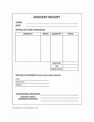 Image result for Grocery Receipt Template