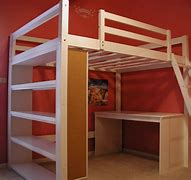 Image result for Wood Loft Bed with Desk