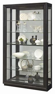 Image result for Modern Black and Glass Curio Cabinets