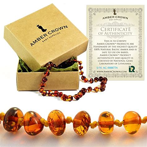 Amber Teething Necklace for Babies   Anti Inflammatory, Drooling and  