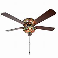 Image result for 52" LED Antique Crystal Lighted Ceiling Fan White/Champagne - River Of Goods