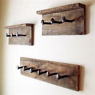 Image result for DIY Rustic Wood Coat Rack