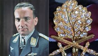Image result for Hans-Ulrich Rudel Dimoand and Gold Medal