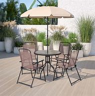 Image result for Patio Furniture with Umbrella Sets