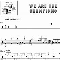 Image result for We Are the Champions Queen Sheet Music