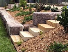 Image result for Log Retaining Wall